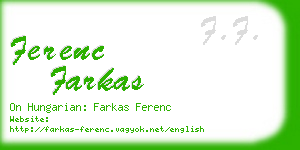 ferenc farkas business card